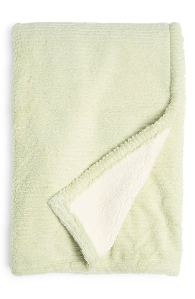Shop Bcbg Reversible Throw Blanket In Almost Aqua