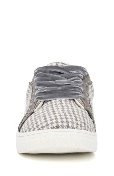 Shop Olivia Miller Kids' Houndstooth Sneaker In Grey Multi