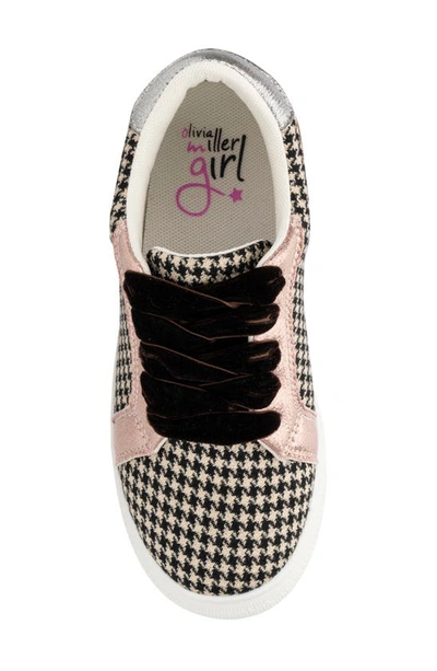 Shop Olivia Miller Kids' Houndstooth Sneaker In Black Multi