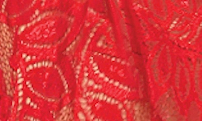 Seven 'til Midnight Temptation Lace Wire-free Romper In Red