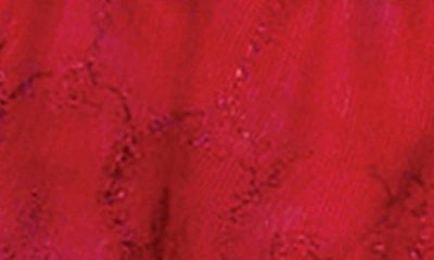Shop Seven 'til Midnight Lace Underwire Bra, Skirted Garter Belt & G-string Set In Red