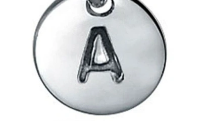 Bling Jewelry Minimalist Sterling Silver Initial Pendant Necklace In Silver - A