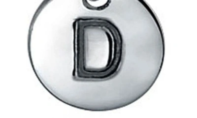 Shop Bling Jewelry Minimalist Sterling Silver Initial Pendant Necklace In Silver - D