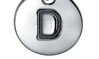 Bling Jewelry Minimalist Sterling Silver Initial Pendant Necklace In Silver - D