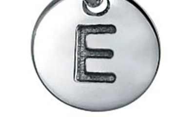 Shop Bling Jewelry Minimalist Sterling Silver Initial Pendant Necklace In Silver - E