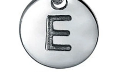 Bling Jewelry Minimalist Sterling Silver Initial Pendant Necklace In Silver - E
