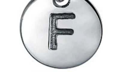Shop Bling Jewelry Minimalist Sterling Silver Initial Pendant Necklace In Silver - F