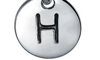 Shop Bling Jewelry Minimalist Sterling Silver Initial Pendant Necklace In Silver - H