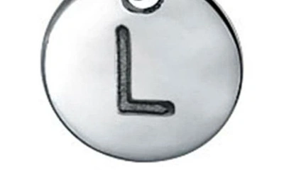 Shop Bling Jewelry Minimalist Sterling Silver Initial Pendant Necklace In Silver - L