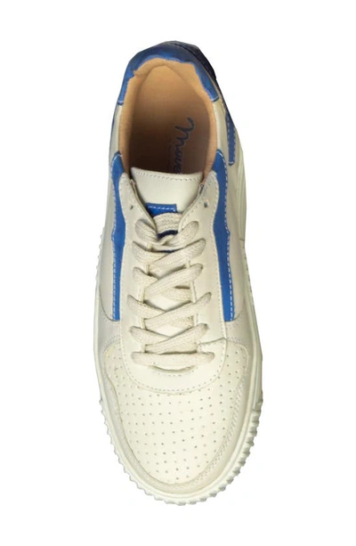 Shop Sandro Moscoloni Marian Platform Sneaker In White Ivory/ Blue