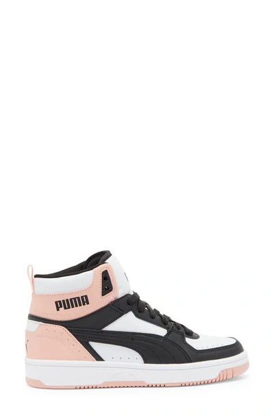 Puma Rebound Joy Sneaker In  White- Black-peach