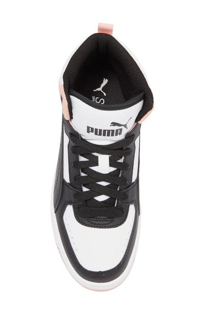Puma Rebound Joy Sneaker In  White- Black-peach