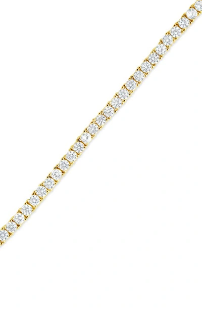 Sterling Forever 14k Gold Plated Cubic Zirconia Tennis Bracelet In Gold