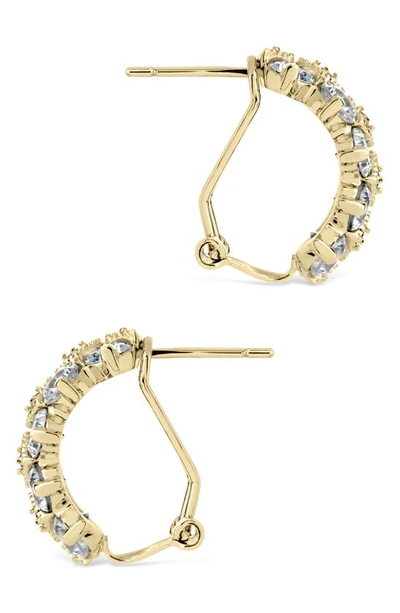 Sterling Forever Lena Cubic Zirconia Hoop Earrings In Gold