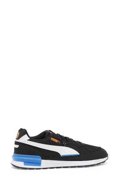Puma Graviton Running Shoe In  Black-white-royal-orange