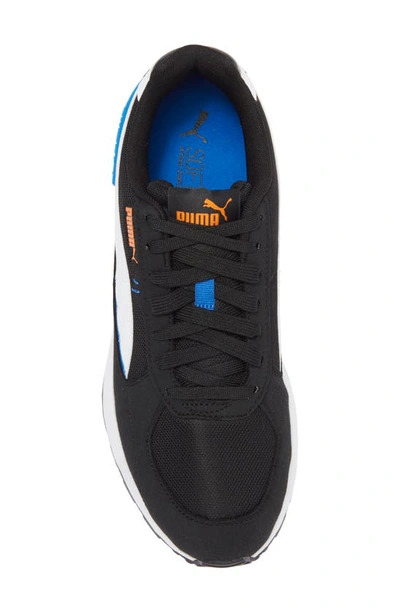 Puma Graviton Running Shoe In  Black-white-royal-orange