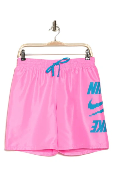 Shop Nike Volley Swim Trunks In Pink Spell