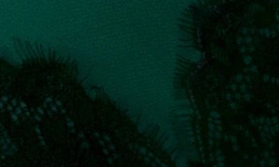 Seven 'til Midnight Seven ‘til Midnight Eyelash Lace Bra & Panties Set In Green