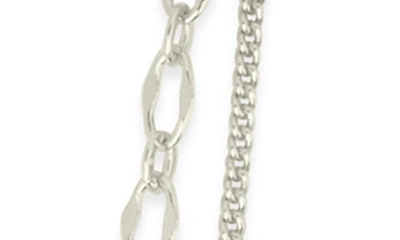 Sterling Forever Serenity Mixed Chain Necklace In Silver