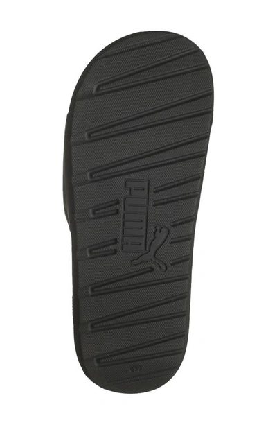 Puma Cool Cat 2.0 Toss Slide Sandal In  Black-gold-silver