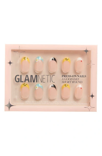 Shop Glamnetic Short Round Press-on Nails Set In A Good Day