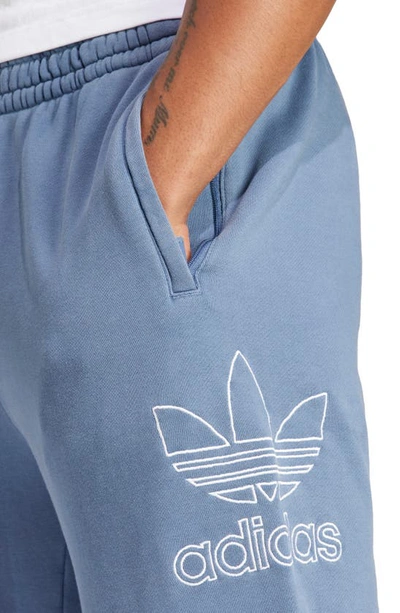 Shop Adidas Originals Adicolor Lifestyle Outline Trefoil Sweatpants In Preloved Ink