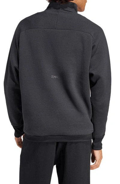 Shop Adidas Originals Sportswear Z.n.e. Half Zip Sweatshirt In Black