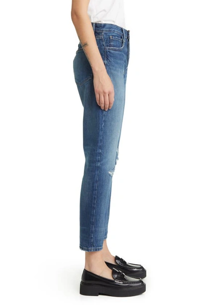 Shop Frame Le Original Ripped High Waist Crop Jeans In Faro Rips