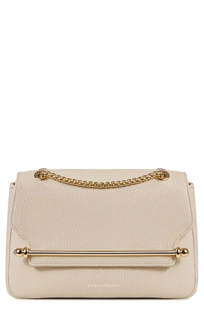 Shop Strathberry Mini Soft Leather East/west Shoulder Bag In Oat