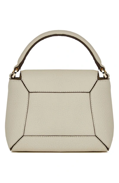 Strathberry Mini Mosaic Leather Top Handle Bag In Vanilla