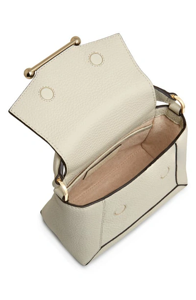 Strathberry Mini Mosaic Leather Top Handle Bag In Vanilla