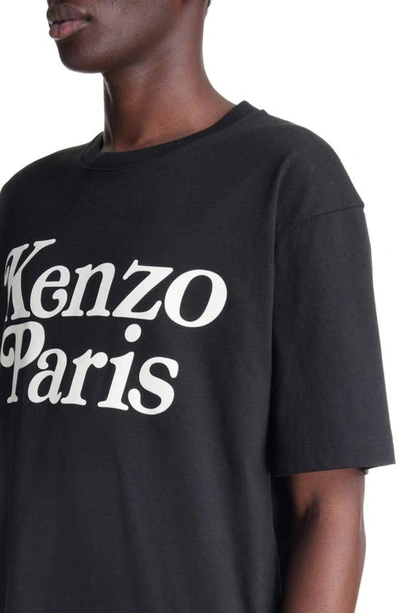 Shop Kenzo Verdy Logo Oversize Cotton Graphic T-shirt In Black