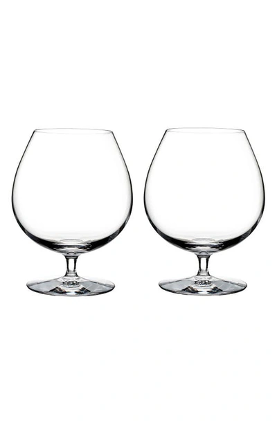 Shop Waterford 'elegance' Fine Crystal Brandy Glasses In Clear