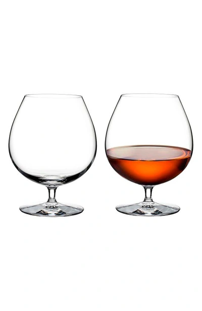 Shop Waterford 'elegance' Fine Crystal Brandy Glasses In Clear