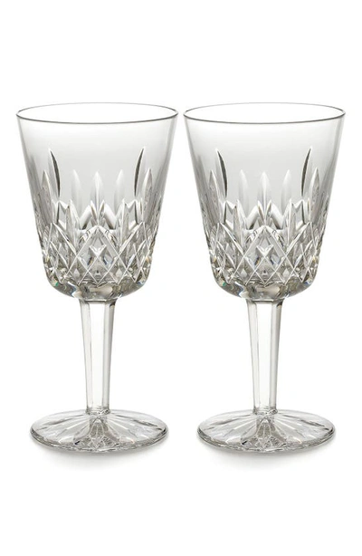 Shop Waterford 'lismore' Lead Crystal Goblets In Clear