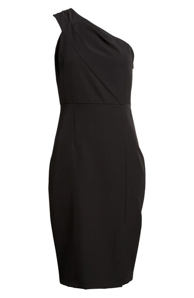 Shop Vince Camuto Laguna One-shoulder Sheath Dress In Black