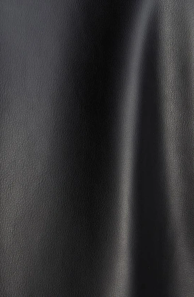 Balenciaga Oversize Leather Shirt Jacket In Black