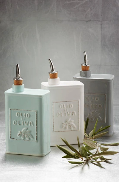 Vietri Lastra Olive Oil Can In White