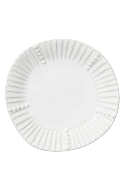 Shop Vietri Incanto Stone Stripe Salad Plate In White