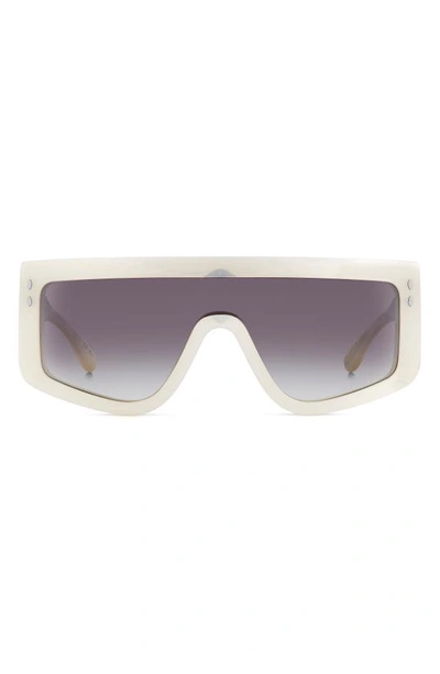 Shop Isabel Marant 99mm Gradient Flat Top Sunglasses In Pearl White/ Grey Shaded