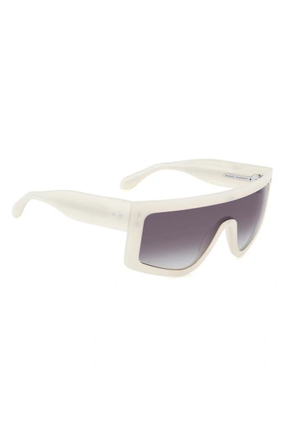 Shop Isabel Marant 99mm Gradient Flat Top Sunglasses In Pearl White/ Grey Shaded