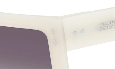 Isabel Marant Rectangular Sunglasses In Pearl White/ Grey Shaded