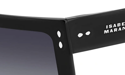 Shop Isabel Marant 99mm Gradient Flat Top Sunglasses In Black/ Grey Shaded