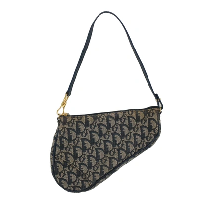 Shop Dior Saddle Navy Canvas Clutch Bag ()