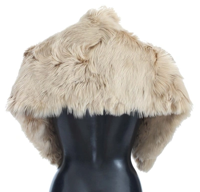 Shop Dolce & Gabbana Beige Alpaca Collar Women's Scarf