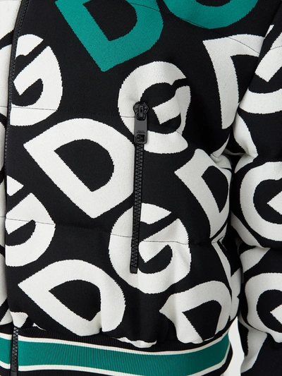 Shop Dolce & Gabbana Elegant Black And White Quilted Bomber Women's Jacket