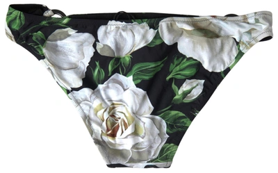 Shop Dolce & Gabbana Elegant Floral Bikini Women's Set In Black