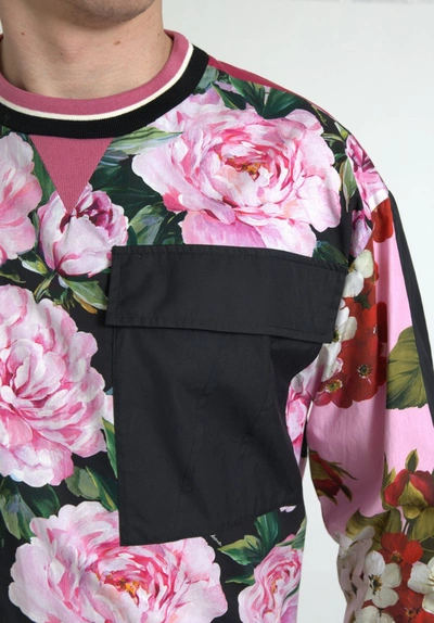 Shop Dolce & Gabbana Floral Extravagance Crewneck Men's Sweater In Multicolor