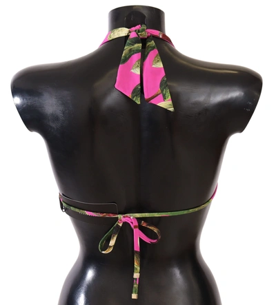 Shop Dolce & Gabbana Chic Floral Bikini Women's Top In Pink