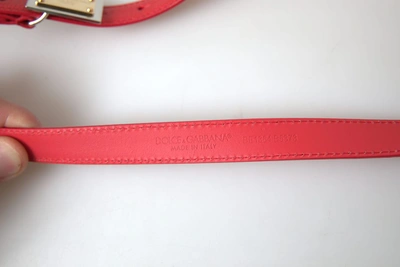 Shop Dolce & Gabbana Elegant Red Leather Designer Women's Belt
